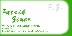 patrik zimer business card